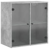 Betongrauer Wandschrank Mitruca 68x37x68,5cm (mit Glastür)