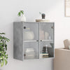 Betongrauer Wandschrank Mitruca 68x37x68,5cm (mit Glastür)