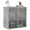Betongrauer Wandschrank Mitruca 68x37x68,5cm (mit Glastür)
