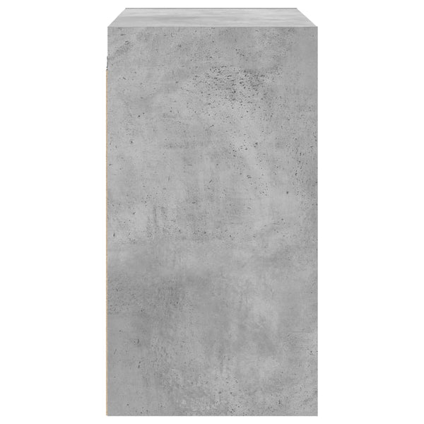 Betongrauer Wandschrank Mitruca 68x37x68,5cm (mit Glastür)