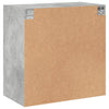 Betongrauer Wandschrank Mitruca 68x37x68,5cm (mit Glastür)