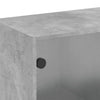 Betongrauer Wandschrank Mitruca 68x37x68,5cm (mit Glastür)