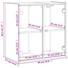 Grauer Hängeschrank Mitruca 68x37x68,5cm (mit Sonoma-Glastür)