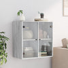 Grauer Hängeschrank Mitruca 68x37x68,5cm (mit Sonoma-Glastür)