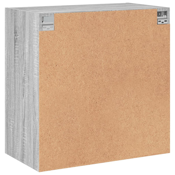 Grauer Hängeschrank Mitruca 68x37x68,5cm (mit Sonoma-Glastür)