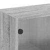Grauer Hängeschrank Mitruca 68x37x68,5cm (mit Sonoma-Glastür)