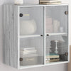 Grauer Hängeschrank Mitruca 68x37x68,5cm (mit Sonoma-Glastür)