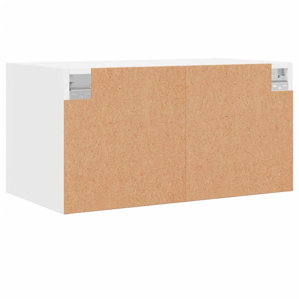 Valkoinen seinäkaappi Crystal 68,5x37x35cm (lasiovilla)
