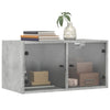 Betoninharmaa seinäkaapit Crystal 68,5x37x35cm (2 kpl)