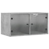 Betoninharmaa seinäkaapit Crystal 68,5x37x35cm (2 kpl)