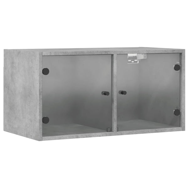 Betoninharmaa seinäkaapit Crystal 68,5x37x35cm (2 kpl)