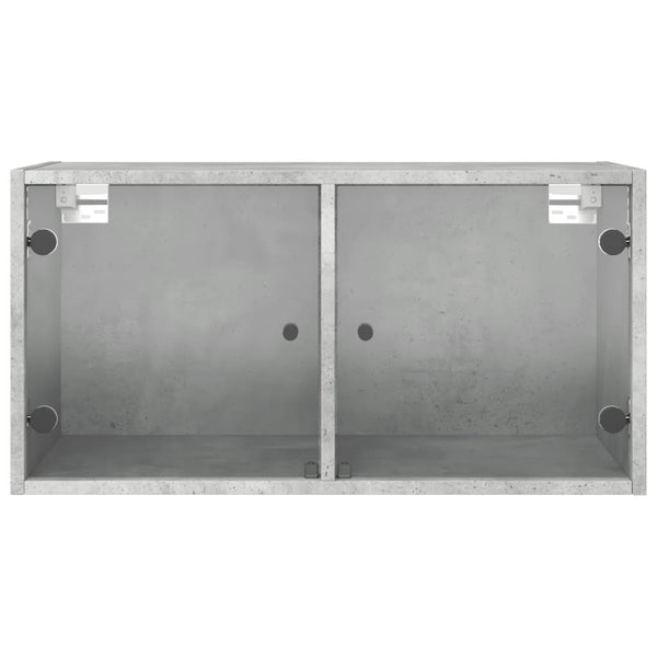 Betoninharmaa seinäkaapit Crystal 68,5x37x35cm (2 kpl)