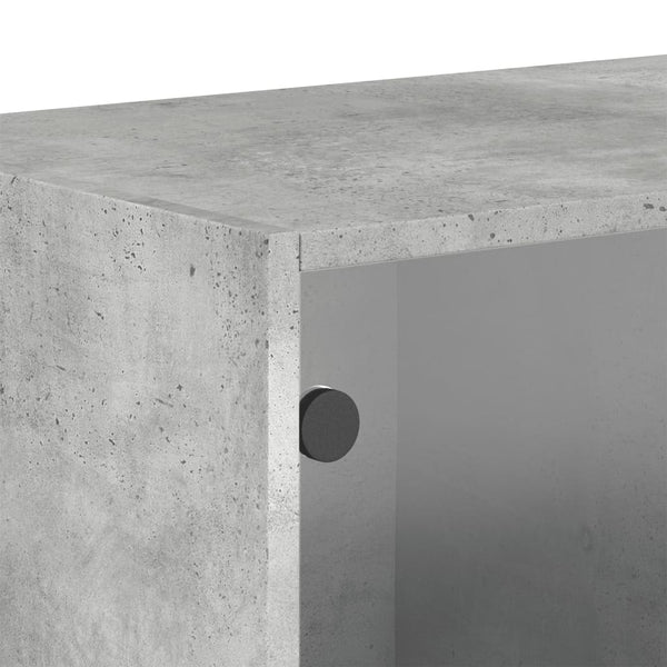 Betoninharmaa seinäkaapit Crystal 68,5x37x35cm (2 kpl)