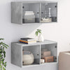 Betoninharmaa seinäkaapit Crystal 68,5x37x35cm (2 kpl)
