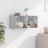 Harmaa seinäkaappi Crystal 68,5x37x35cm (lasiovilla sonoma)