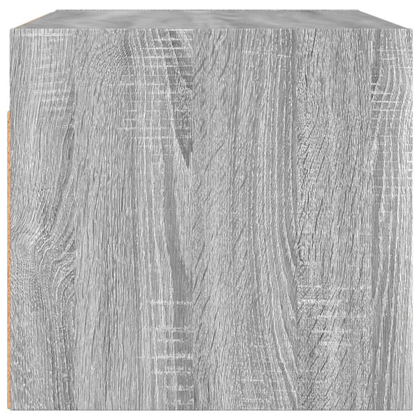 Harmaa seinäkaappi Crystal 68,5x37x35cm (lasiovilla sonoma)