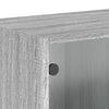 Harmaa seinäkaappi Crystal 68,5x37x35cm (lasiovilla sonoma)
