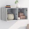 Harmaa seinäkaappi Crystal 68,5x37x35cm (lasiovilla sonoma)