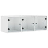 Weißer Hängeschrank Sidex 102x37x35cm (mit Glastür)