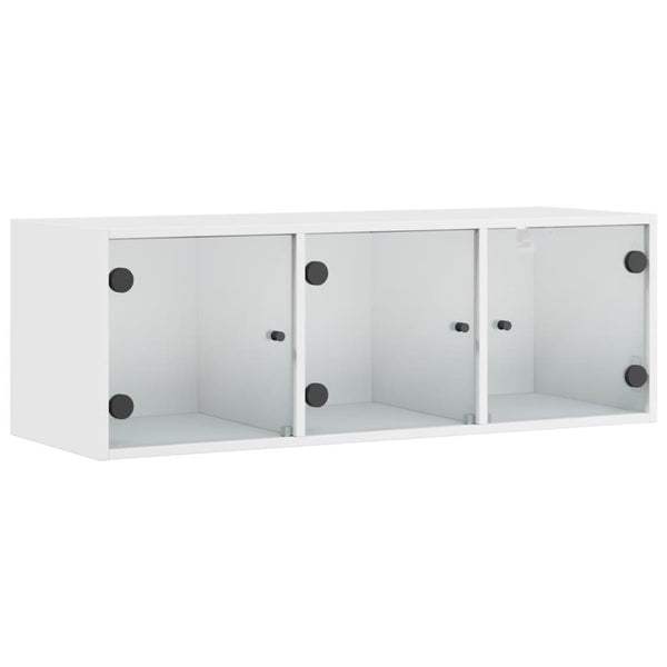 Weißer Hängeschrank Sidex 102x37x35cm (mit Glastür)