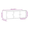 Weißer Hängeschrank Sidex 102x37x35cm (mit Glastür)