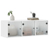 Weißer Hängeschrank Sidex 102x37x35cm (mit Glastür)