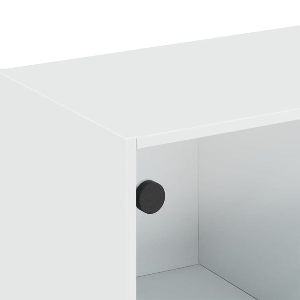 Weißer Hängeschrank Sidex 102x37x35cm (mit Glastür)