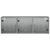 Grauer Hängeschrank Sidex 102x37x35cm (mit Glastür Sonoma)