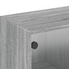 Grauer Hängeschrank Sidex 102x37x35cm (mit Glastür Sonoma)
