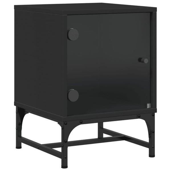 Schwarze Nachttische Anner 35x37x50cm (2 Stück)