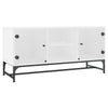 Valkoinen tv-taso Malixenia 102x37x50cm (lasiovilla)