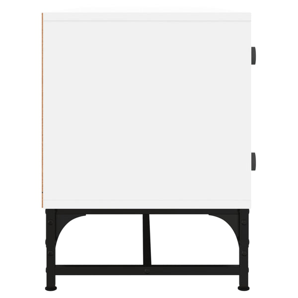 Valkoinen tv-taso Malixenia 102x37x50cm (lasiovilla)