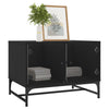 Couchtisch Iliesiu schwarz 68,5x50x50cm (mit Glastür)