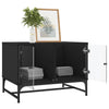 Couchtisch Iliesiu schwarz 68,5x50x50cm (mit Glastür)