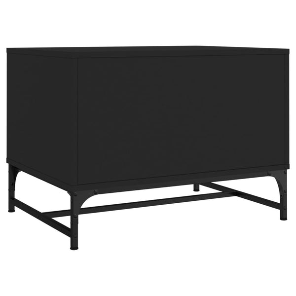 Couchtisch Iliesiu schwarz 68,5x50x50cm (mit Glastür)