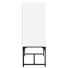 Weißer Beistellschrank Antonya 69x37x100cm (mit Glastüren)