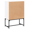 Weißer Beistellschrank Antonya 69x37x100cm (mit Glastüren)