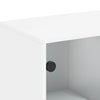 Weißer Beistellschrank Antonya 69x37x100cm (mit Glastüren)
