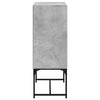 Betongrauer Beistellschrank Antonya 69x37x100cm (mit Glastür)