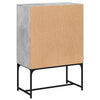 Betongrauer Beistellschrank Antonya 69x37x100cm (mit Glastür)