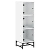 Weißer Schrank mit Glastüren Kayleigh 35x37x120cm