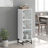 Weißer Schrank mit Glastüren Kayleigh 35x37x120cm