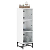 Weißer Schrank mit Glastüren Kayleigh 35x37x120cm