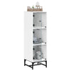 Weißer Schrank mit Glastüren Kayleigh 35x37x120cm