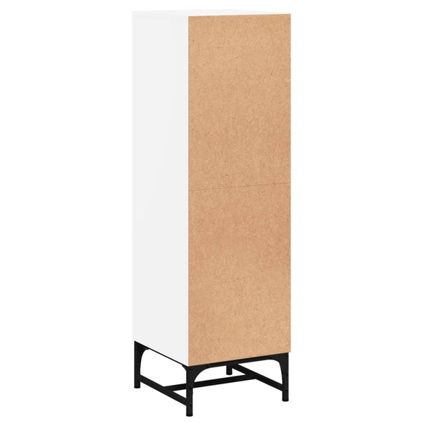 Weißer Schrank mit Glastüren Kayleigh 35x37x120cm