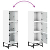 Weißer Schrank mit Glastüren Kayleigh 35x37x120cm