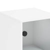 Weißer Schrank mit Glastüren Kayleigh 35x37x120cm