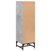 Betongrauer Schrank mit Glastüren Kayleigh 35x37x120cm