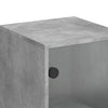 Betongrauer Schrank mit Glastüren Kayleigh 35x37x120cm
