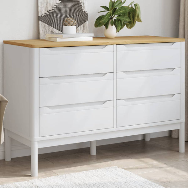 Weiße Kommode Floro Boboia (Kiefer)
